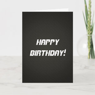 Elegant Carbon Fiber Birthday Card Kort