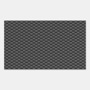 Elegant Carbon Fiber Stil Print Decor Rektangulärt Klistermärke