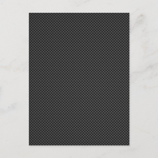 Elegant Carbon Fiber Stil Print Decor Vykort (Framsida)