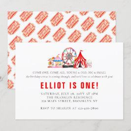 Elegant Carnival Circus Festival Party Birthday Inbjudningar