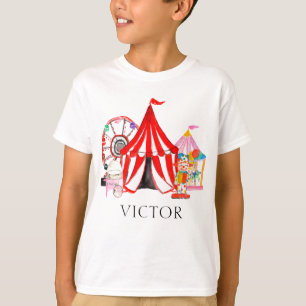 Elegant Carnival Circus Festival Show Barn Namn T Shirt