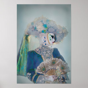 Elegant Carnival Costume, Venedig Poster