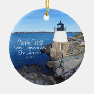 Elegant Castle Backe Lighthouse Julgransprydnad Keramik