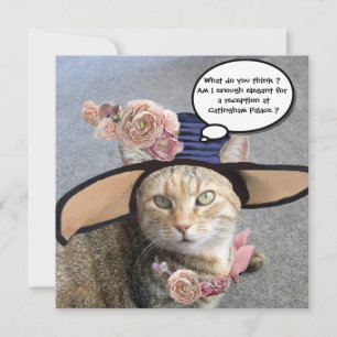 ELEGANT CAT,BIG DIVA HAT OCH RO FÖDELSEDAGSFEST INBJUDNINGAR