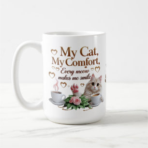 Elegant Cat Comfort Mugg - 15 oz Classic Gift