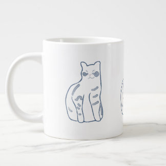 Elegant Cat Design Jumbo Mugg