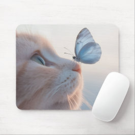 Elegant Cat Lover Mouse Pad med fjäril-design Musmatta