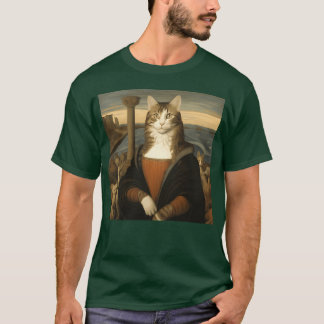 Elegant Cat Painting for Cat Lovers Loely cat gif T Shirt