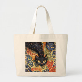 Elegant Cat Tote Bag Jumbo Tygkasse