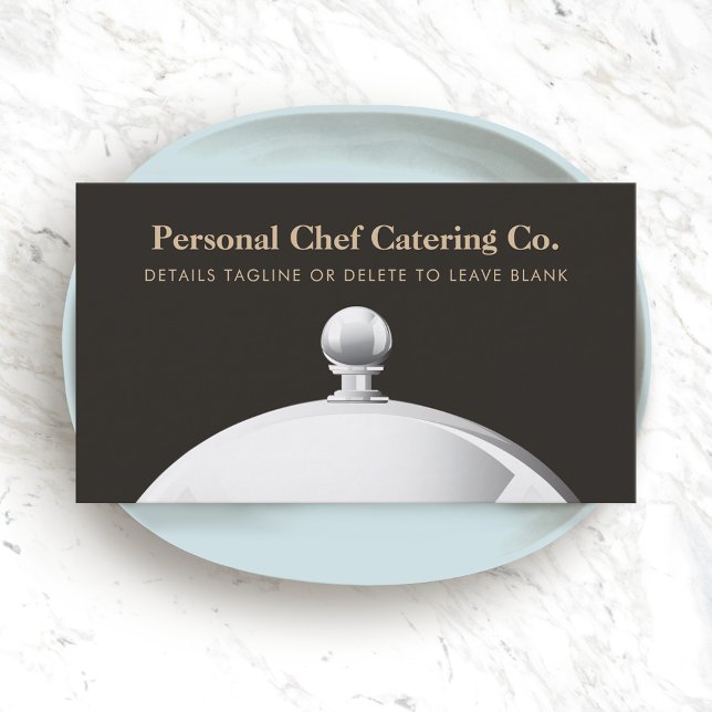 Elegant Catering Company Cloche Visitkort (Skapare uppladdad)