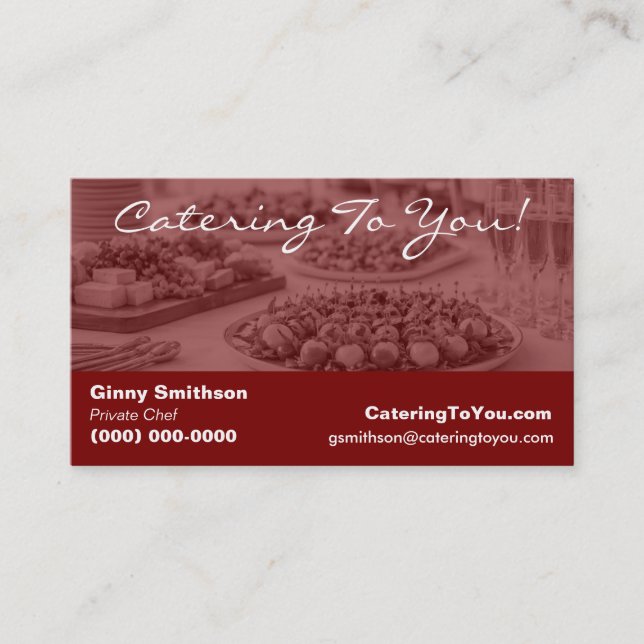 Elegant Catering | Matservice & Privat kock Visitkort (Framsida)