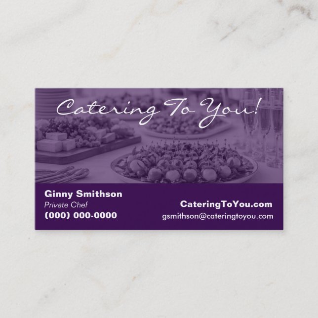 Elegant Catering | Matservice & Privat kock Visitkort (Framsida)