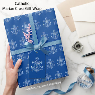 Elegant Catholik Virgin Mary White Marian Kor Presentpapper