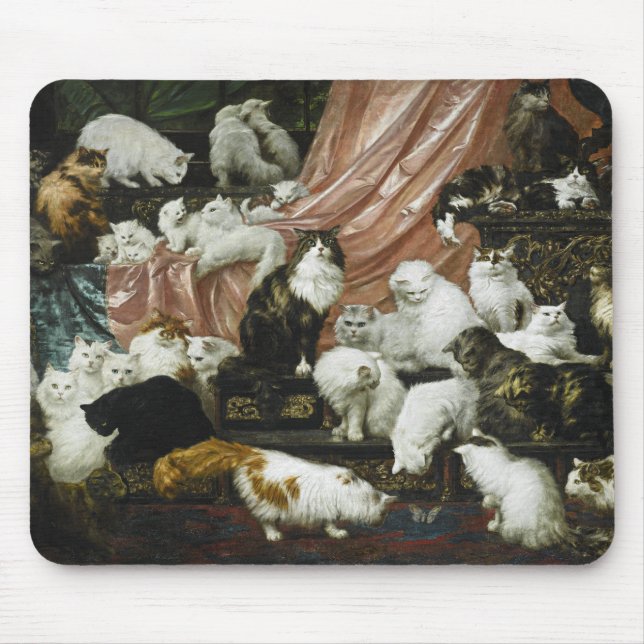 Elegant Cats Cat Lovers Mousepad Musmatta (Framsidan)
