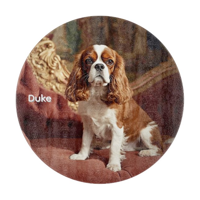 Elegant Cavalier King Charles Personlig Glas (Framsidan)