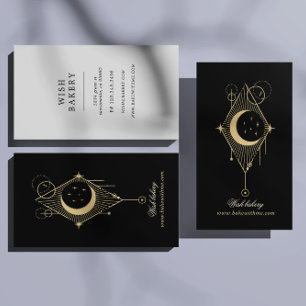 Elegant Celestial Mystical Lodrät Visitkort
