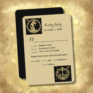 Elegant Celestial Photo Bröllop OSA Card Kort