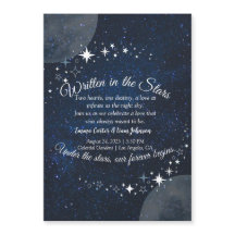 Elegant Celestial Starry Night Wedding bjudande