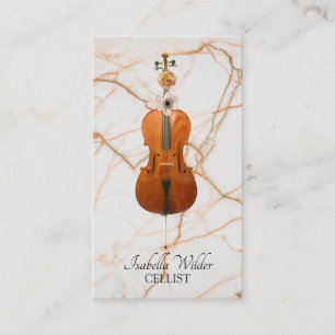 Elegant Cellist Musician Visitkort