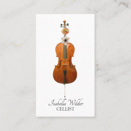 Elegant Cellist Visitkort