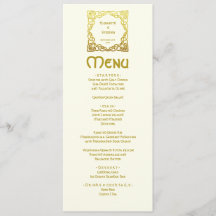 Elegant Celtic Bröllop Ivory Faux Guld Celtic Knot