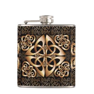 Elegant Celtic fnurra på svart Fickplunta