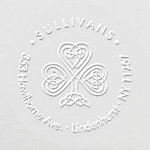 Elegant Celtic Knot Shamrock Family Returadress