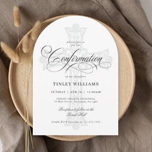 Elegant Celtic Kor Religiösa Bekräftelse Inbjudningar