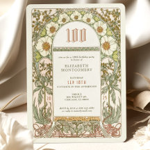 Elegant Centennial Firande Art nouveau Mucha