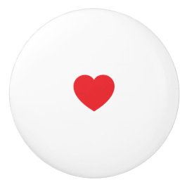 Elegant Ceramic Knob Featuring Minimalist Heart Ar Knopp