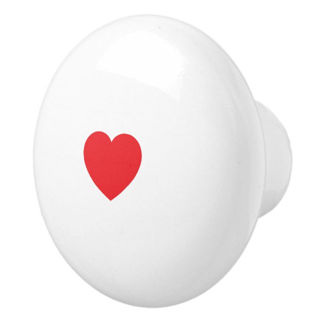 Elegant Ceramic Knob Featuring Minimalist Heart Ar Knopp (Höger)