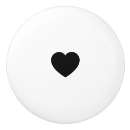 Elegant Ceramic Knob Featuring Minimalist Heart Ar Knopp