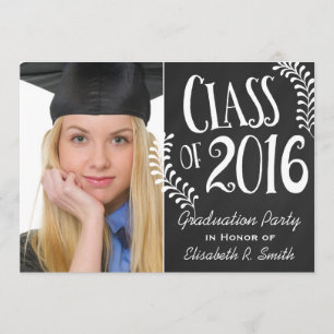 Elegant Chalkboard-klass för 2016-Studentfest Inbjudningar