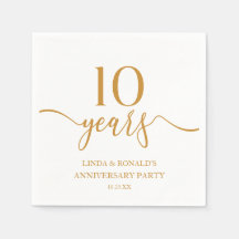 Elegant Champagne 10:e Bröllop-årsdagen