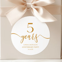 Elegant Champagne 5-års bröllopsdag