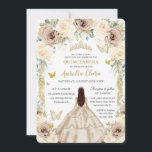 Elegant Champagne Blommigt Vintage Guld Quinceañer Inbjudningar<br><div class="desc">Anpassa denna vackra quinceañera-inbjudan med din egen formulering enkelt och snabbt,  tryck bara på anpassningsknappen för att ytterligare ordna om och formatera stil och placera texten. Matchande artiklar tillgängliga i arkivet! c) Lycklig Cat Studio</div>