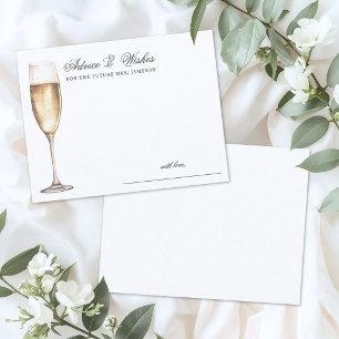 Elegant Champagne Bröllopsduschråd Tilläggskort