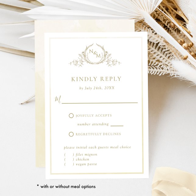 Elegant Champagne Cream Monogram, Watercolor OSA (Skapare uppladdad)