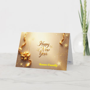 Elegant Champagne Guld Gott Nytt År Helgkort