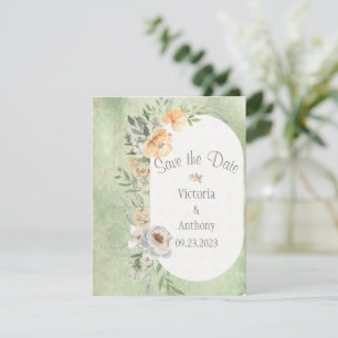 Elegant Champagne Ivory Blommigt Spara datum