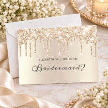 Elegant Champagne med glitterdroppar Brudtjej