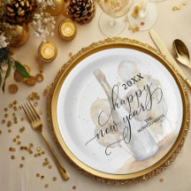 Elegant Champagne och Ballonger Gott Nytt År