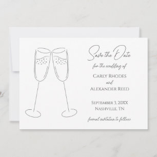 Elegant Champagne - spara datuminbjudan Spara Datumet