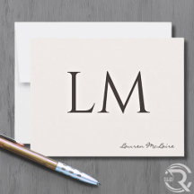 Elegant Champagne Taupe Monogram Kund
