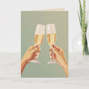 Elegant Champagne Toast Firande Inbjudan