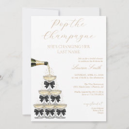 Elegant champagne torn bröllopsdusch inbjudan