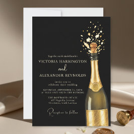 Elegant Champagne Wedding Inbjudningar
