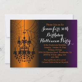 Elegant Chandelier Birthday Halloween fest Inbjudningar