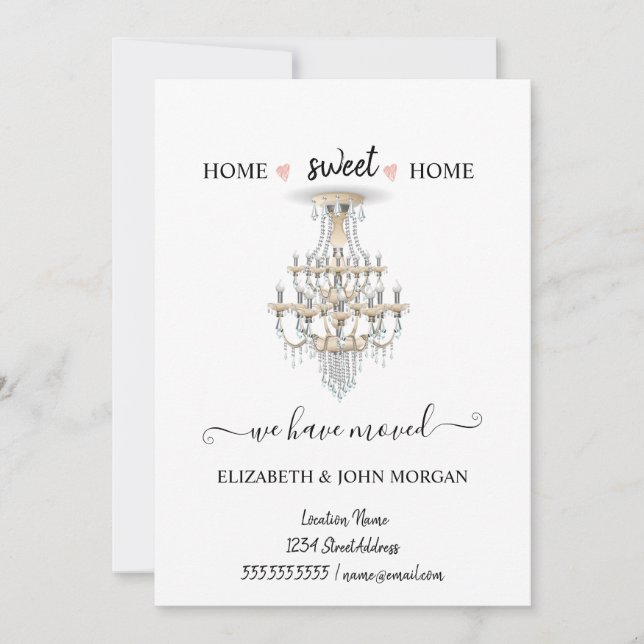 Elegant Chandelier vi har Flyttat (Framsida)