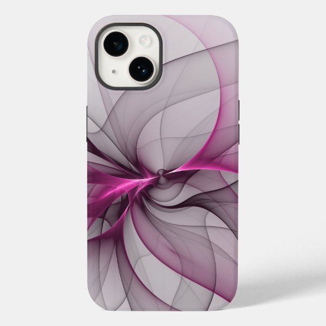 Elegant Chaos Modern Abstrakt Rosa Fractal Art (Baksida)